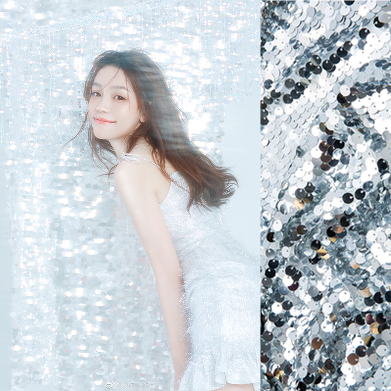 bling shiny silver sequin scales background cloth counter room decoration photo photo studio photography photo props