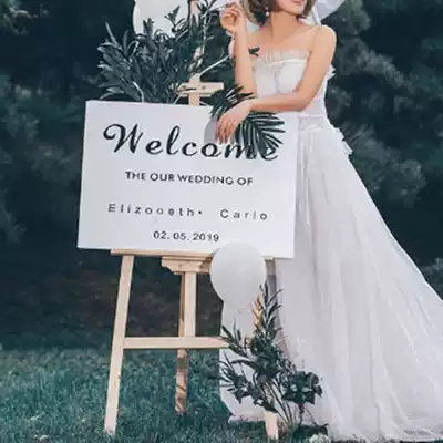 Wedding travel outdoor photography exhibition stand Hand-held board brand fashion creative photo studio photo easel Forest wedding props