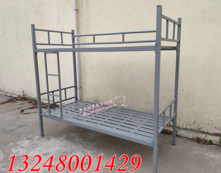 Factory direct sales full iron bunk bunk bed bunk bed student bed high and low bed tube wall thickness 1 2 strong