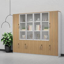 Office filing cabinet data filing cabinet wooden storage bookcase with glass door bookshelf with lock cabinet locker