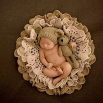 Newborn Full Moon Themed Clothing Baby Photographed Lace Bright Color Photography Blanket New Baby Photography Props