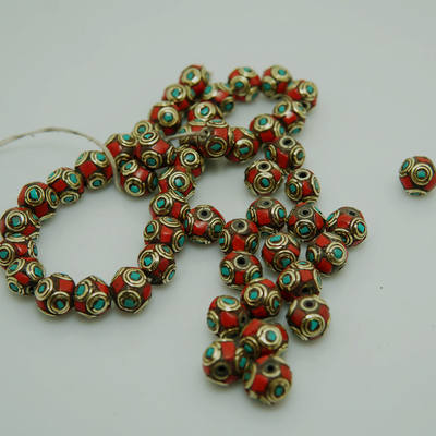 The price of a single handcrafted copper bead from Xizang and Nepal for ethnic style DIY bead matching