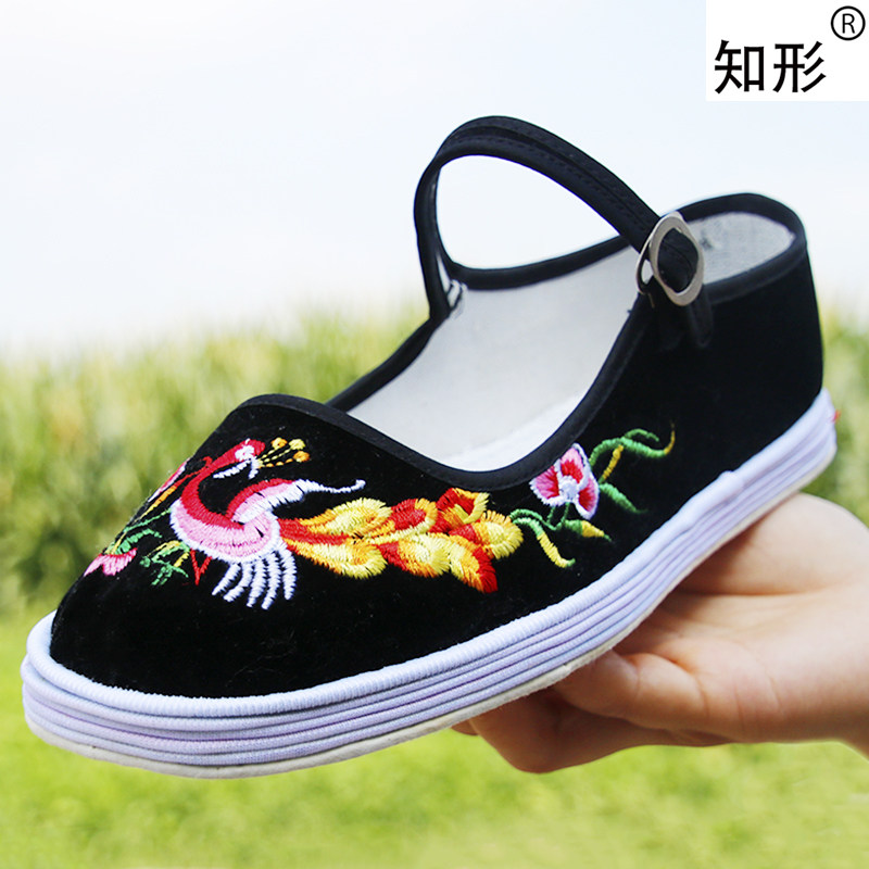 千層底手工納底老北京布鞋女士純布底繡花淺口鞋吸汗透氣復古鞋子-Taobao
