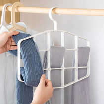 Wardrobe multifunctional scarf hanger towel rack tie belt belt belt layered storage and finishing clothes rack home use