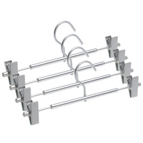 Unprinted aluminum alloy pants rack pants clip adult simple stainless steel metal drying clothes pants hanger home non-slip no trace