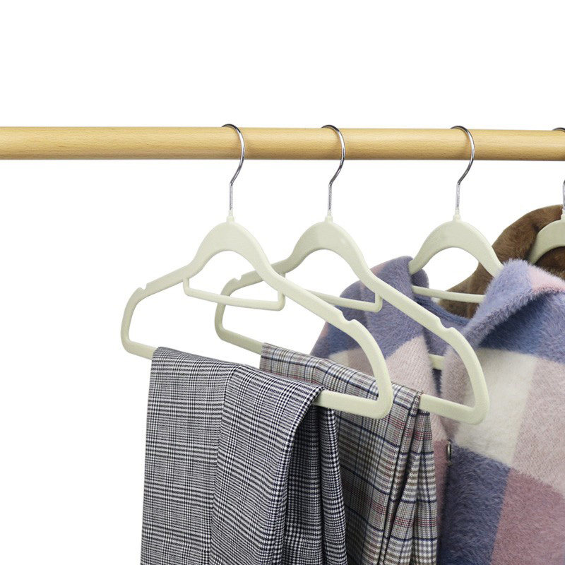 Japanese-style fluff clothes anti-slip and trace-free wardrobe to collect and organize canvas clothes hanger-fitting household