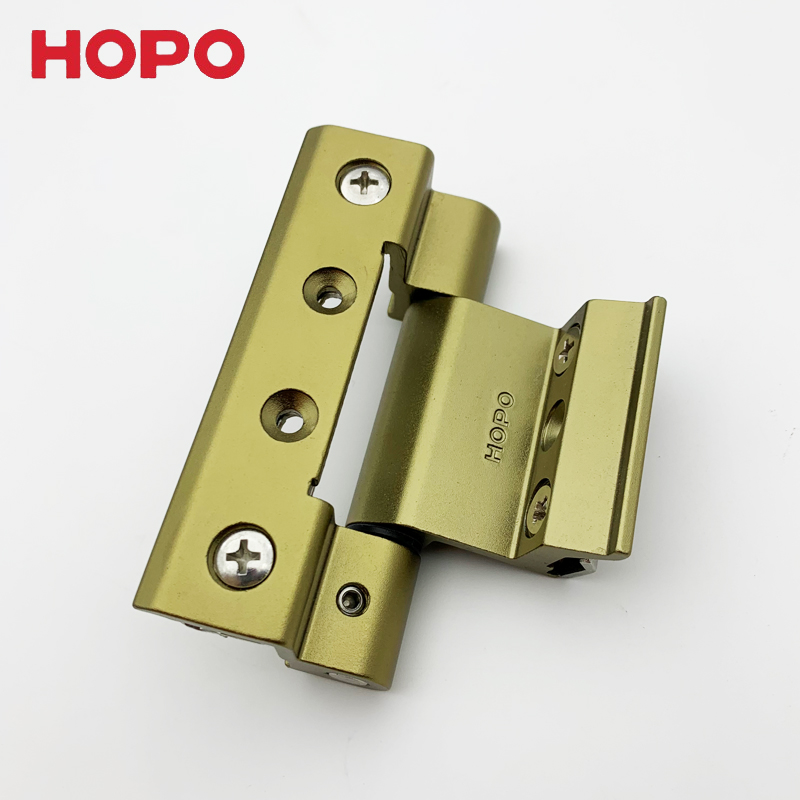 HOPO OUR OFF window broken bridge aluminum alloy window gold steel mesh flat page open four-hole hinge