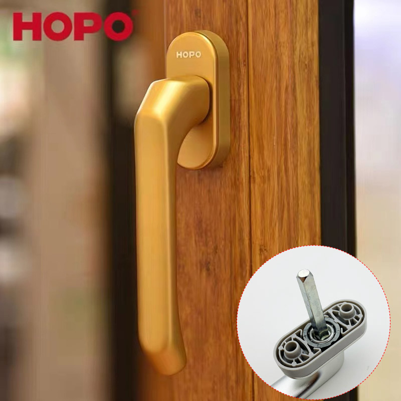 HOPO Haobo window handle broken bridge aluminum alloy PH108 screen window handle casement window handle golden handle