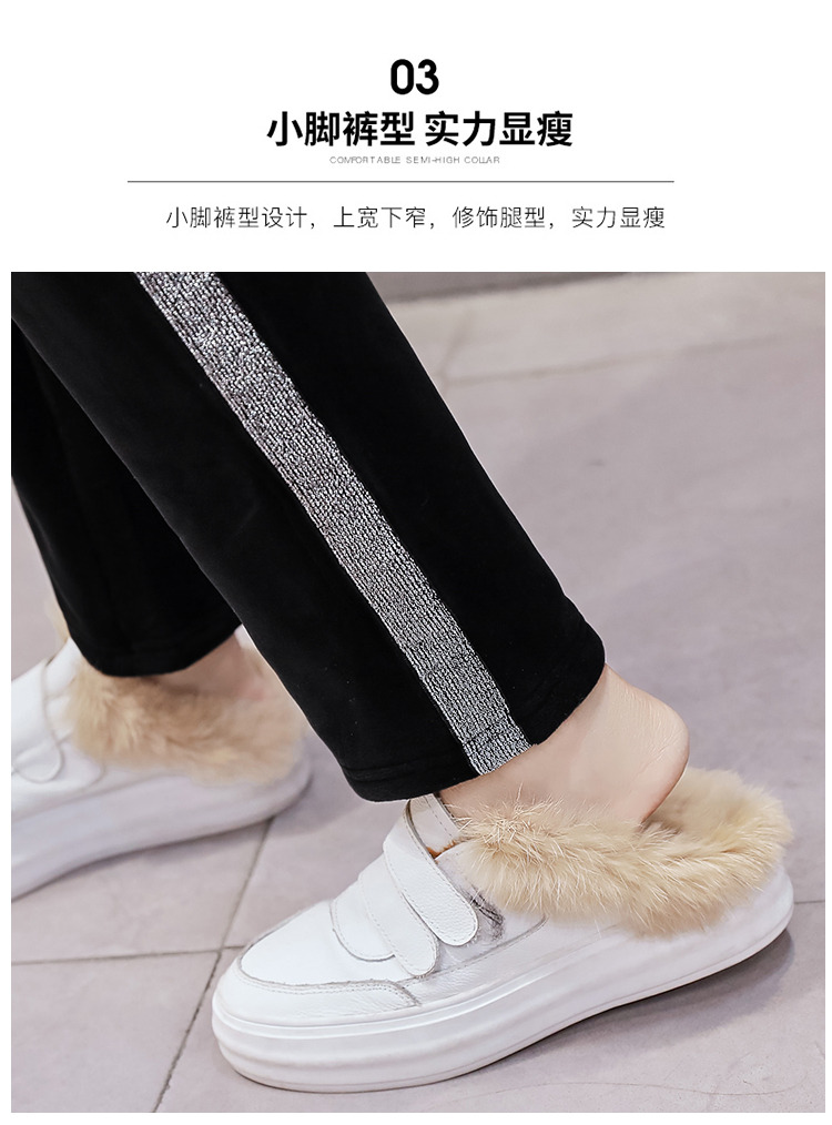 Bà bầu mặc quần áo mùa đông cộng với quần legging nhung dày MM200 chất béo cộng với quần nhung dày ấm eo cao kéo dài bụng nâng quần yếm bầu 