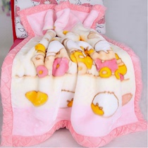 Autumn and winter childrens small blanket Double thick newborn baby gift box Baby stroller blanket Kindergarten nap blanket