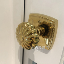 Bathroom aluminum alloy door lock indoor door door door glass door golden retro lock method lock with key can be anti-lock