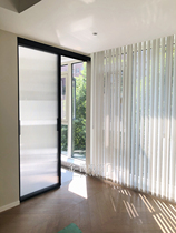 Minimalist modern ultra-white Changhong glass moving doors extremely narrow rims Hanging Rail Sliding Door minimalist aluminum alloy ground-track doors