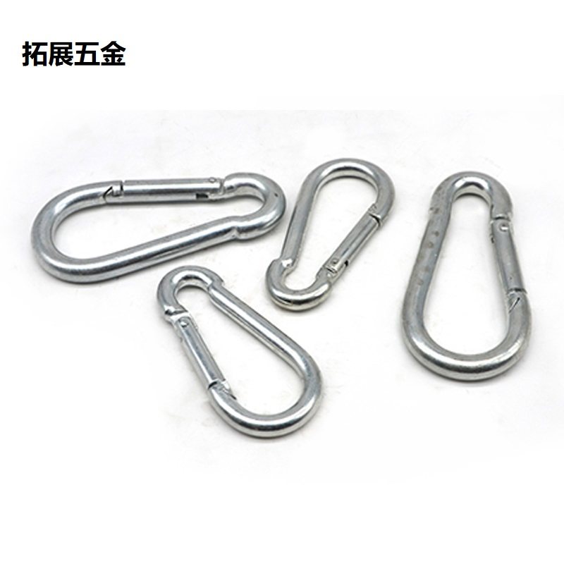 Galvanized safety buckle Insurance buckle opening ring Mountaineering buckle Connection buckle Quick hook key button M4M5M6M12
