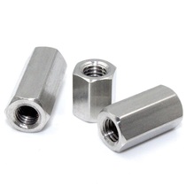 304 stainless steel lengthened external hexagonal nut long screw cap screw connection internal wire rod joint M6M8M10M12
