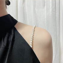 Baroque special-shaped pearl underwear shoulder strap can be exposed to adjust the beautiful back word collar bra strap replacement strap accessories