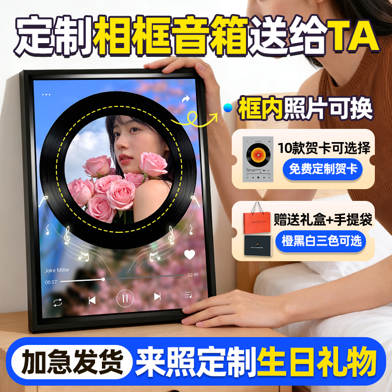 Customized Photo Frame Bluetooth Speaker as a Souvenir for Girls, a Meaningful Birthday Gift for Best Friends, and a Practical Gift for Boyfriends