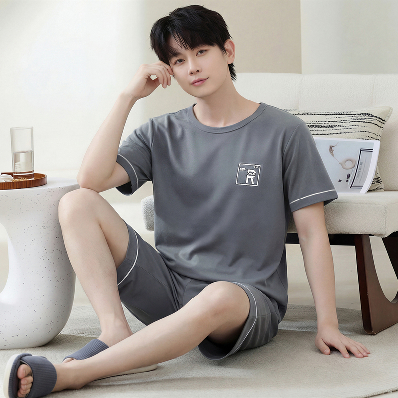 Men's Pajamas Summer Short-Sleeved Shorts Pure Cotton Suit 2026 New Plus Size Plus Size Fat Man Summer Home Wear Men's Pajamas Summer Short-Sleeved Shorts Pure Cotton Suit 2026 New Plus Size Plus Size Fat Man Summer Home Wear