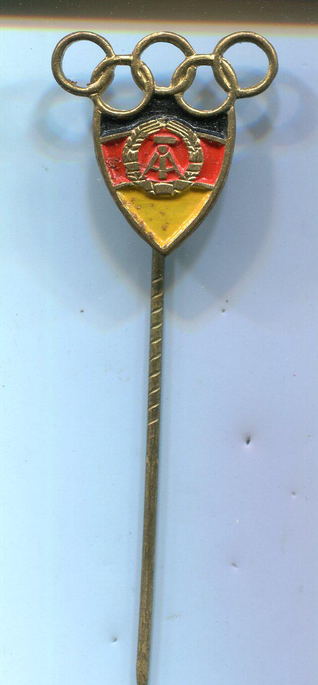 German DDR East German National Olympic Committee badge NOC
