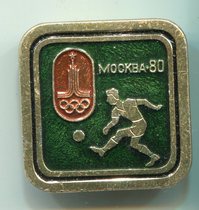 1980 Moscow Olympic Games Badge---Football