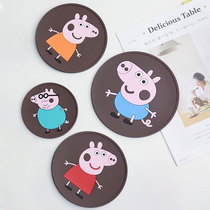 Placemat Cartoon dining table heat insulation mat Teacup mat Silicone anti-hot round creative cup high temperature bowl mat plate mat