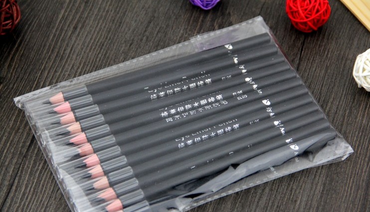 Tốt sử dụng các sản phẩm trong nước! 绮 莱伊 bút kẻ mắt không thấm nước bút lông mày bút chì ~ đen kẻ mắt nước missha