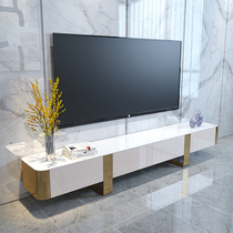 Bright Light Rock Plate TV Cabinet Tea Table Composition Modern Minima Light Extravagant Nordic Small Family Living Room 2022 New High Cabinet