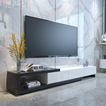 Rock Board Retractable TV Cabinet Modern Minima Small Household Type Ultra Narrow Living Room 2021 New Cabinet Tea Table Combinations