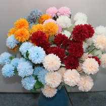 New wedding hall Three-heads ping-pong chamomile simulation flower balls Chrysanthemum Flowers for Flowers Wedding with Flowers Dandelion Flowers