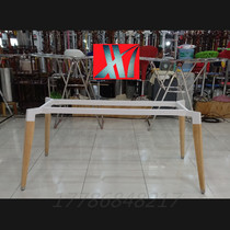 New solid wood table frame Wrought iron dining table shelf desk leg bracket metal bench conference table wooden foot steel frame