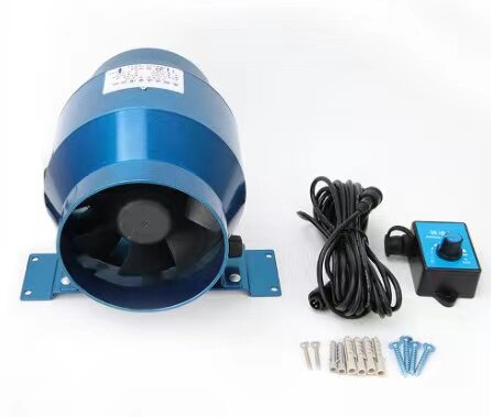 Shengshida variable frequency mixed flow duct fan exhaust fan stepless speed regulation powerful smoke exhaust 4 inches 6 inches 8 inches