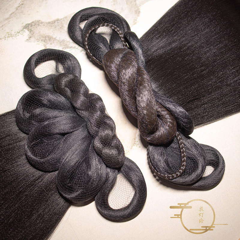 XiaoFei family Hanfu integrated bun hair piece hand remnant party soft style novice full hair silk ancient style lazy head