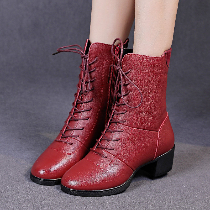 Dance Shoes Women Summer Professional Outwear Middle Heel 100 Hitch Soldiers Dance Boots Soft Bottom Spring Autumn Fashion White Square Dance Boots