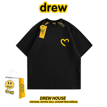DREW flagship store official website short-sleeved T-shirts for men and women summer sports love letter students loose couple high street tops