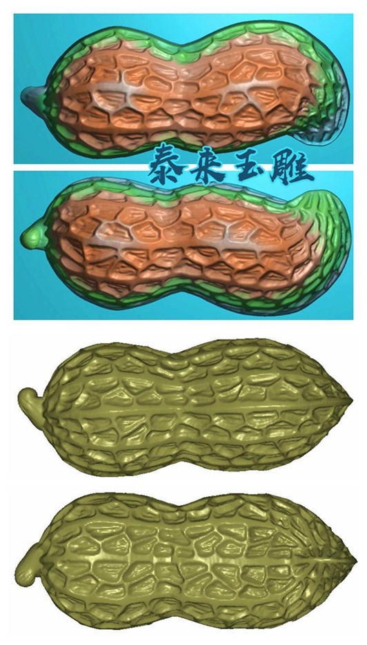 Round Sculpture STL Peanut Fine Sculpture Photo Relief Jade Sculpture Grey figure Computer engraving JDPBMP Solid