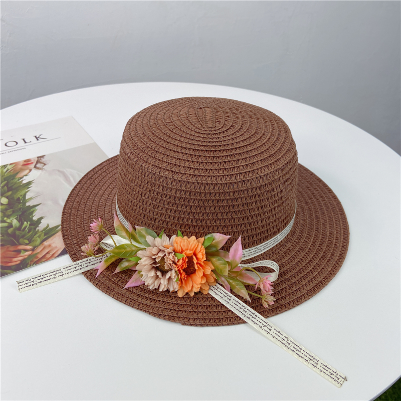 Women's Streetwear Flower Flowers Flat Eaves Fedora Hat display picture 2