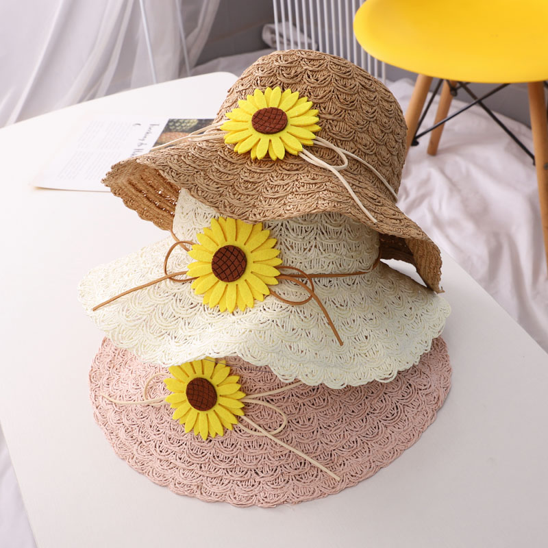 Femmes Pastorale Fleur Grand Avant-Toit Chapeau De Paille display picture 6