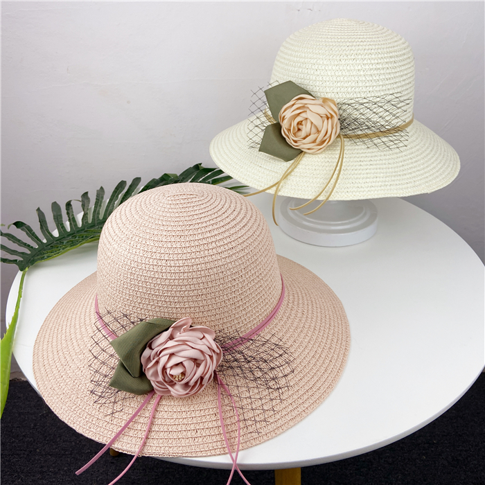 Women's Pastoral Flower Flowers Big Eaves Straw Hat display picture 6