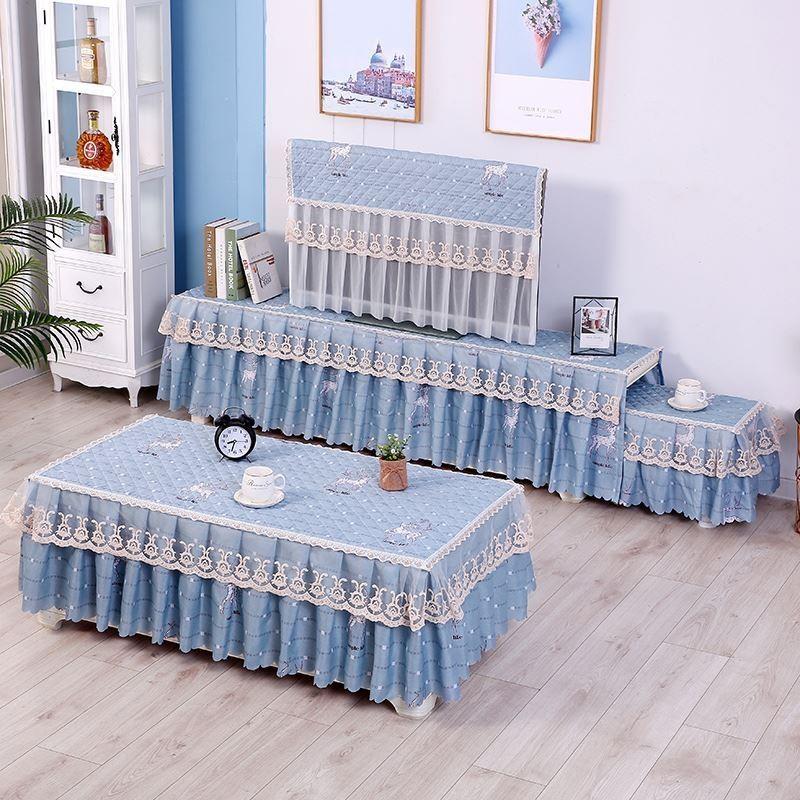 TV set 2021 New dust cover TV cabinet Tea Table Cloth Cover Living-room Tea Table Cloth Cover Towel Strip