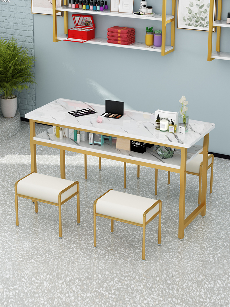 Nail table and chair set Net red nail table Taipei European simple special double economy nail table double layer
