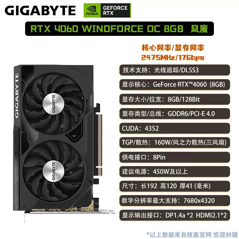 Гигабайт RTX2060 S 6G графическая карта поддерживает интерфейс PCI-E 2.0, гибридное охлаждение, DDR6 память — игровая видеокарта