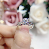 Mosanstone ring 18K platinum diamond ring 1 carat D color custom necklace ear bracelet bracelet naked drill male and female ring