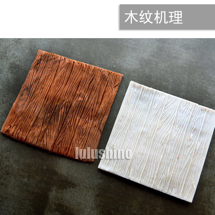 Tùy chỉnh fondant silicone khô Pez khuôn Mục vụ tự nhiên Hàng rào hàng rào gạch mẫu gỗ chế độ cơ chế hạt - Tự làm khuôn nướng khuôn bánh