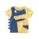 Áo thun cotton trẻ em 27KIDS 2019 mùa hè mới cho trẻ em tay ngắn mặc áo cotton in hình khủng long mùa hè Hàn Quốc