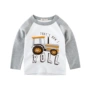 Áo thun trẻ em dài tay 2019 mùa thu mới quần áo trẻ em đáy áo hoạt hình xe cổ tròn cotton quần áo trẻ em áo thủy triều áo phông bé trai 1-12 tuổi