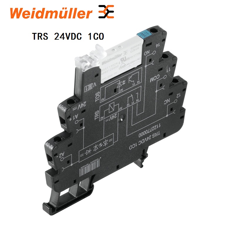 Weidmiller ultra-thin relay TRS 24VDC 1CO 1122770000 One often open and close 24V