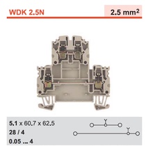 Original Weidmiller double-layer rail terminal block WDK 2 5N 1041600000