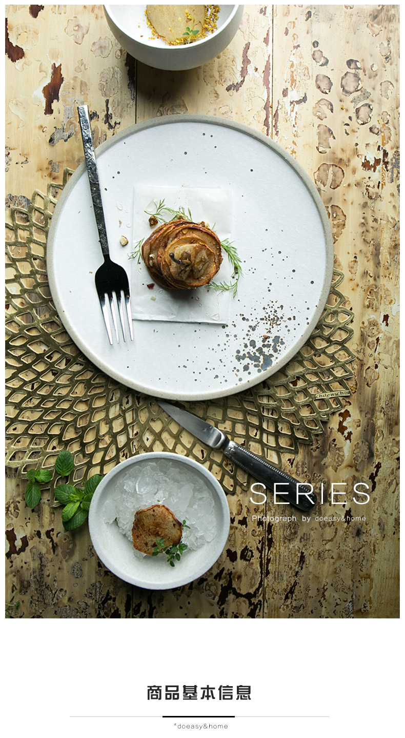 Platter and west pot dish plates European household ceramics steak plate restaurant circular plate dessert plate tableware