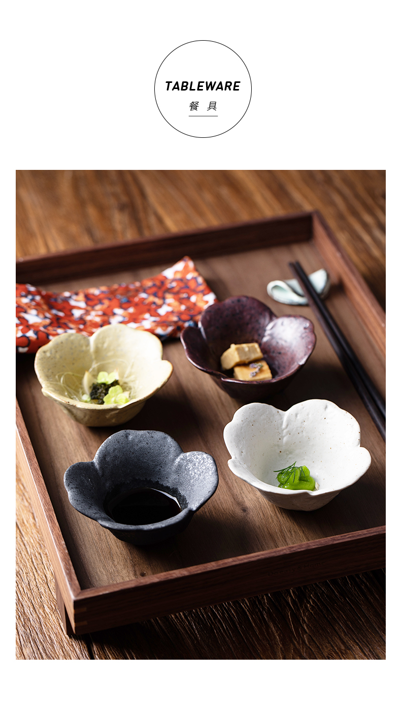 Eat Dola petals creative flavour dish of household ceramic dip small plate soy sauce dish vinegar sauce dish dish of move