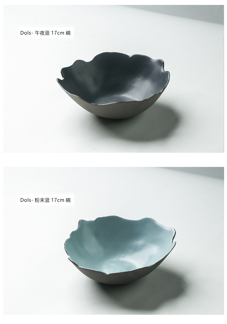 Eat Dols boreal Europe style salad bowl irregular ceramic bowl creative flower petal soup bowl western dessert bowls