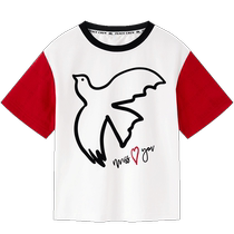 (Same xCHAO series at the counter) PEACEBIRD Childrens Clothing Childrens Short-sleeved T-shirt Sports and Leisure F8DAD1309